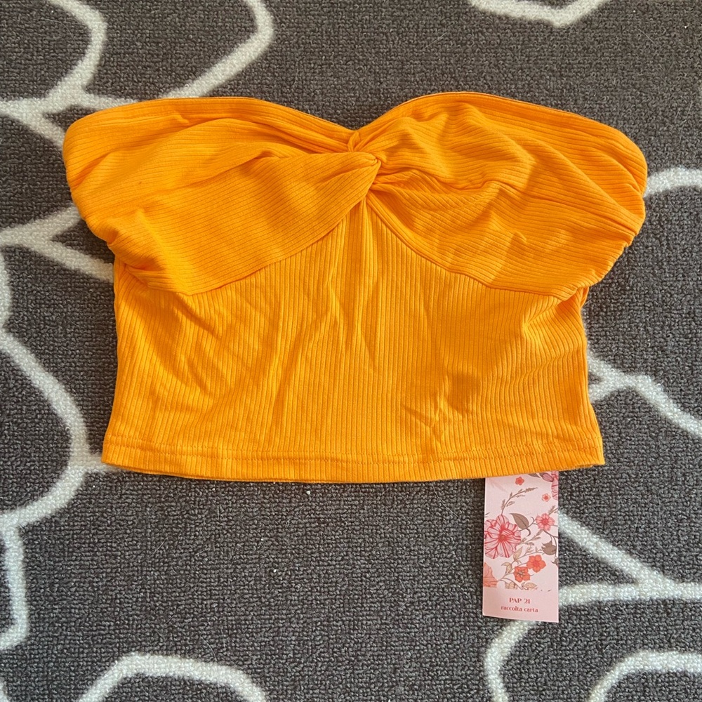 NWT Orange Tube Top - Picture 2 of 4
